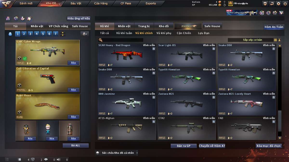 shop acc cf uy tin gia re